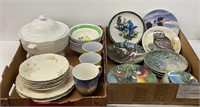 (2) Tray Lots Porcelain Collectors Plates