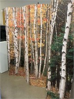 6ft Outdoor Themed Folding Room Divider with Feet
