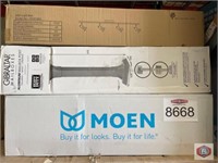 New 3 pcs mix items; Moen bath light, mail box