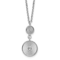 Sterling Silver- Fancy Cut Circle Modern Necklace