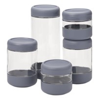 SR1532  Anchor Hocking Glass Canister Set 5 Piece