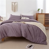 ROSGONIA Dusty Purple Comforter Set Queen, 3pcs