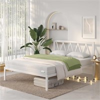 Novilla Platform Bed Frame with Headboard, Full