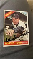 1966 Topps Whitey Ford SIGNED AUTO