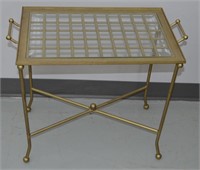 Vtg Metal Butler's Table - Removable Tray