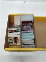 lot of football and hockey cards