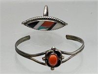 Sterling southwest ring and bracelet