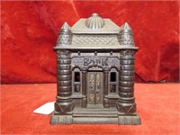 Antique cast iron Building bank.