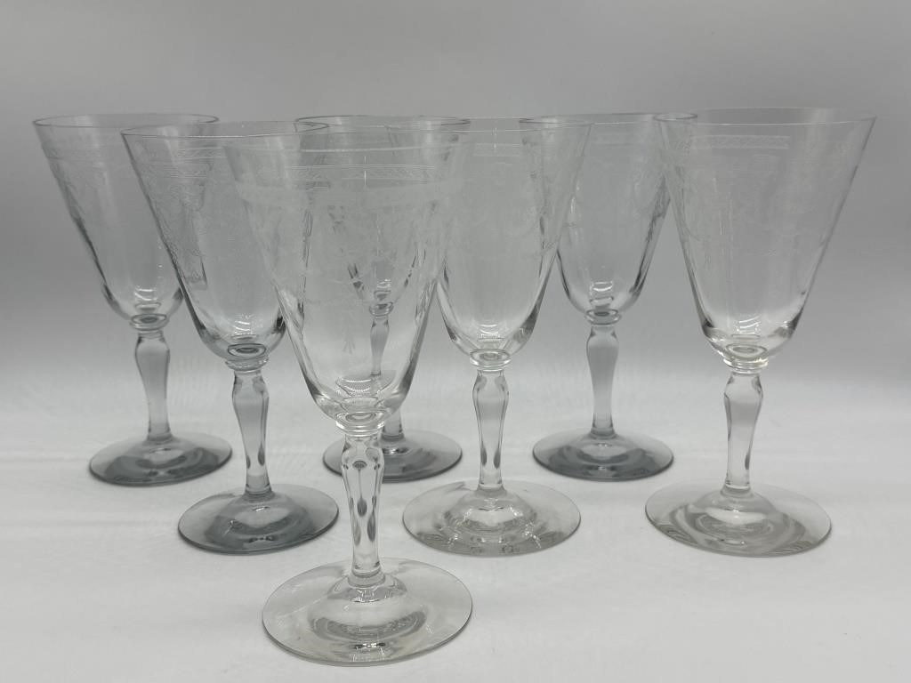 Heisey Water Goblets (7)