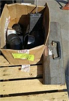 Metal Toolbox & Box of PVC Parts