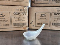 New 1/2 Oz Tasting Spoon Porcelain White X 96