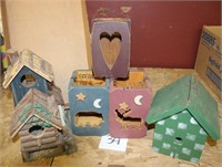 4 BIRD HOUSES BOX LOT