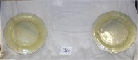 2 YELLOW DEPRESSION PLATES