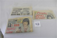 3 NEWSPAPERS ABOUT ELVIS PRESLEY