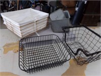 Wood and metal baskets