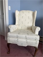 Wingback floral chair