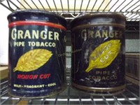 2 Granger Pipe Tobacco Tins