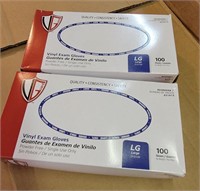 C6) 2- boxes of 100 each vinyl examgloves