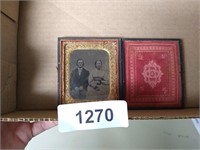 Tintype of Couple in Decorative Case