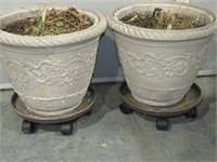 2 Plant Pots 17" T
