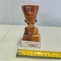 Vintage Ibrahim Zein Egyptian Head Statue of