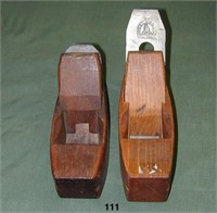Pair of wooden smoothing planes