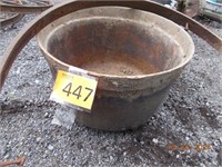 Large Cast Iron Pot with Hanging Ring
