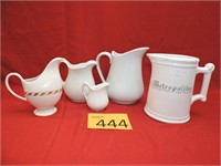 Cream and White Vintage Small Pitchers