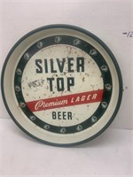 1950s Silver Top Metal Beer Tray