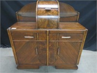 ART DECO BURL WALNUT BAR CABINET *SEE BELOW*