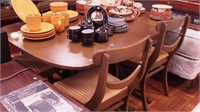 Duncan-Phyfe style five-piece dining set with