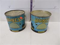 2 honey tins