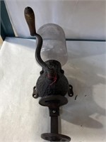 Arcade cast iron wall mounted coffee grinder,