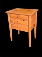 Modern Three Drawer Wooden Chest / End Table