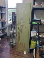 Vtg. Green Metal Chimney Kitchen Caninet-66t x