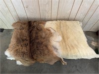 Two Hair on Hides, 1 Deer & 1 Sheep