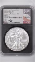 2021-S ASE Silver Eagle NGC MS70