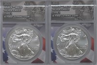 2 - 2021 ASE Silver Eagles ANACS MS70