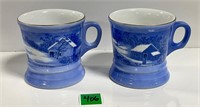 Vtg Currier & Ives Mugs Home in WildernessHomestea