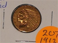 1912 2 1/2 Dollar Gold Piece