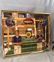 Seagrams VO Archie Manning Jim Hurst Wall Mirror