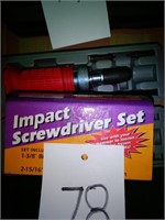 Impact screwdriver set