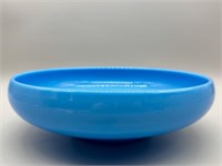 Ceramic Azure Blue Shallow Fruit Bowl