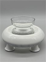 Porcelain Base w/ Glass Top for Candles or