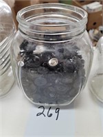Store jar full of buttons