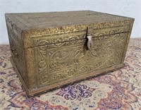 Brass and copper covered chest 27"17"14"