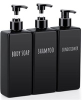 (new) Segbeauty Square Soap Dispenser Black, 3pcs