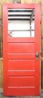 Decorative Red Door with Mirror
