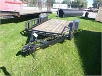 12FT TANDEM AXLE TRAILER W/ WOOD DECK