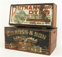 Boss Biscuit and Putnam Dyes Boxes